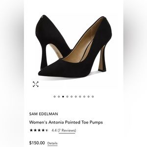 Sam Edelman Antonia 7M Black Suede Pump